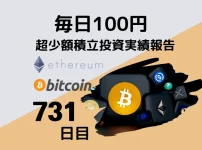 仮想通貨　毎日投資　100円投資　少額投資　実績報告　ビットコイン　イーサリアム